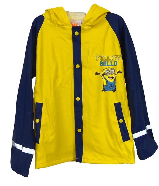 Minions Kinder Regenjacke Outdoor Buddel Matsch Jacke Jungen Funktionsjacke gelb