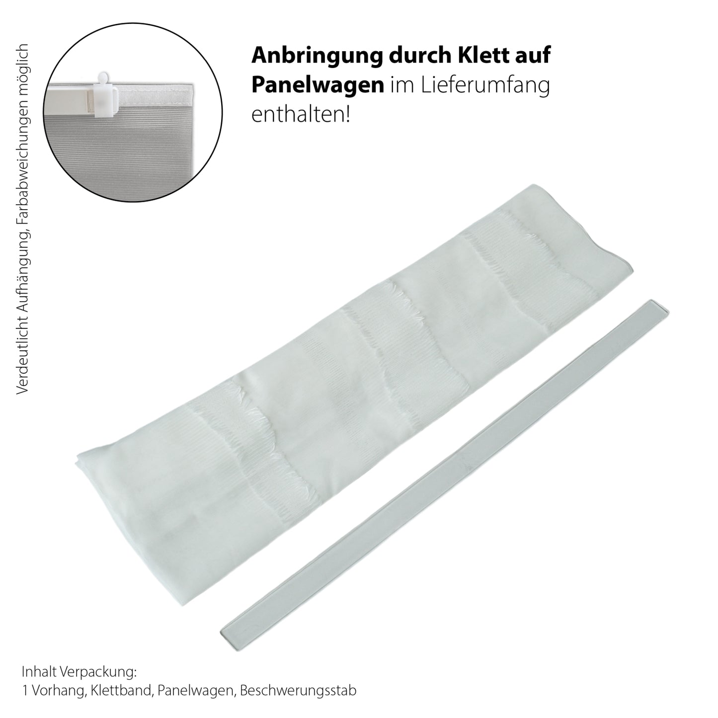 Homing  Flächen Vorhang Nelis 60x245 weiss Vorhänge Schlafzimmer transparent