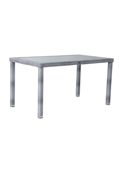 KONWAY® 7tlg. Premium Polyrattan Sitzgruppe 140x80 Essgruppe Garten Möbel Set