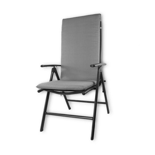 Nordje Hochlehner 50x123 Basic grey grau Garten Kissen Auflage Stuhlkissen