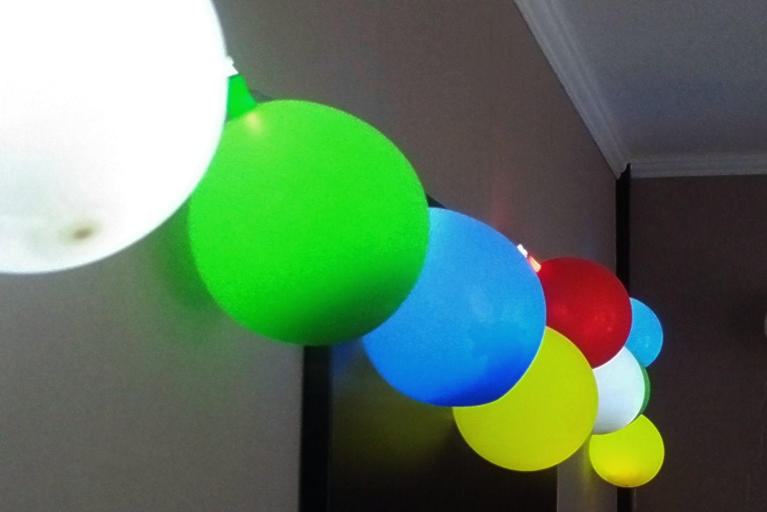 LED Lichterkette Luftballons Innen Außen Deko Garten Outdoor Biergarten Licht