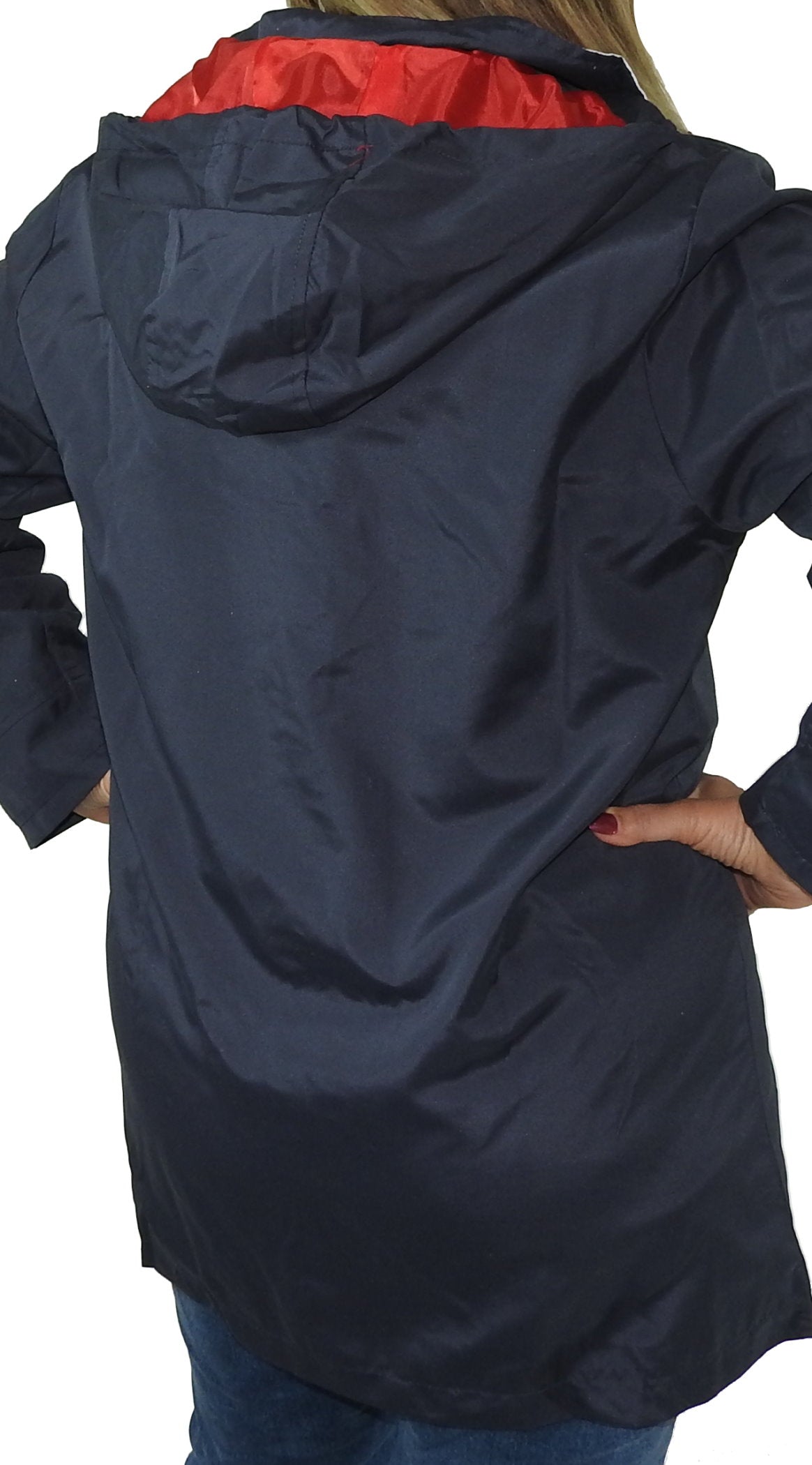 leichter Damen Parka Übergangsjacke Kapuze Mantel Frühling Sommer Jacke blau