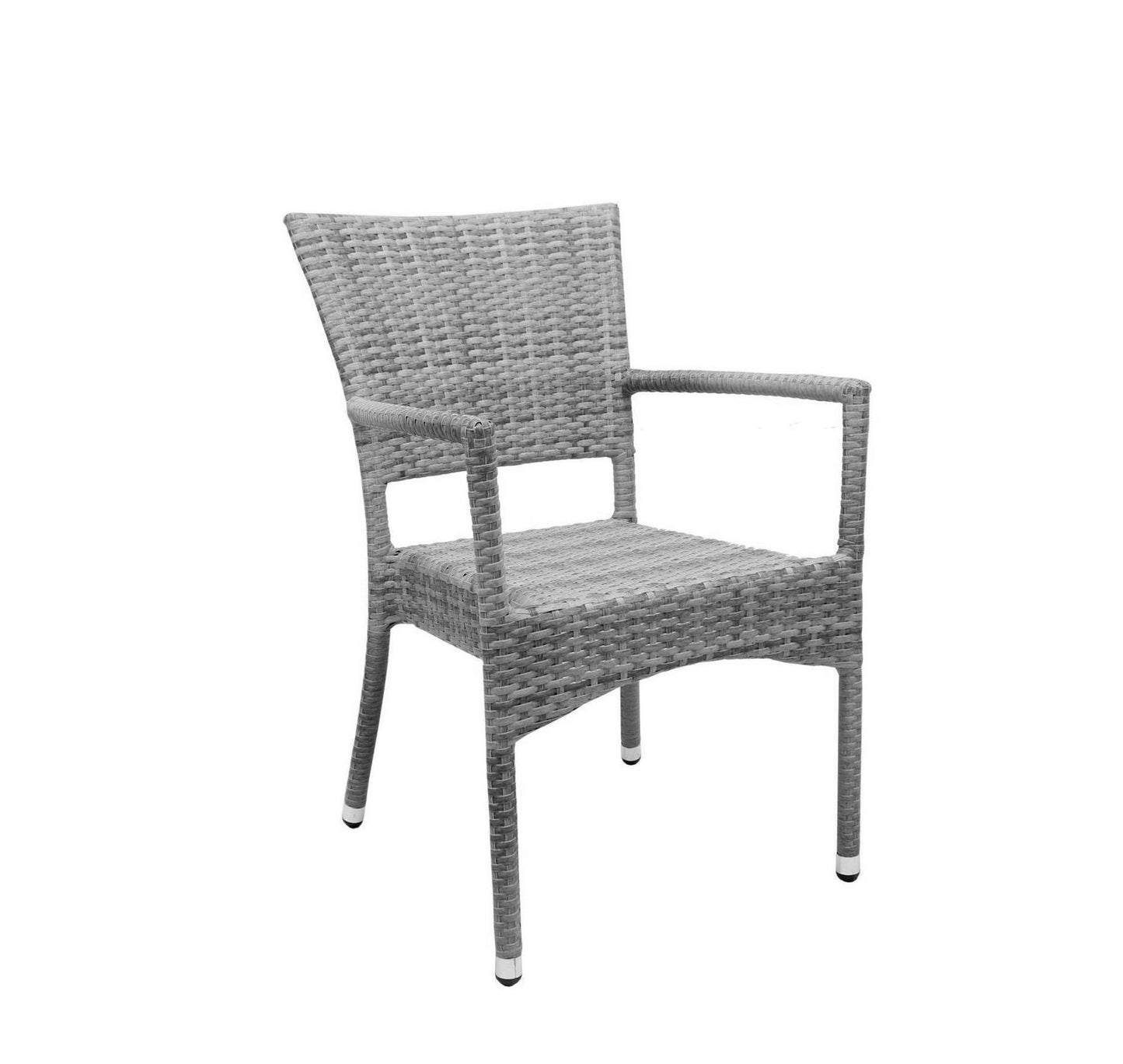 KONWAY® 5tlg. Premium Polyrattan Sitzgruppe Granit Essgruppe Garten Möbel Set