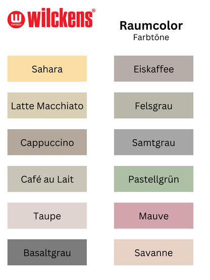 Wilckens 5l Raumcolor Mauve grau Innenfarbe Wandfarbe hochdeckend matt Farbe