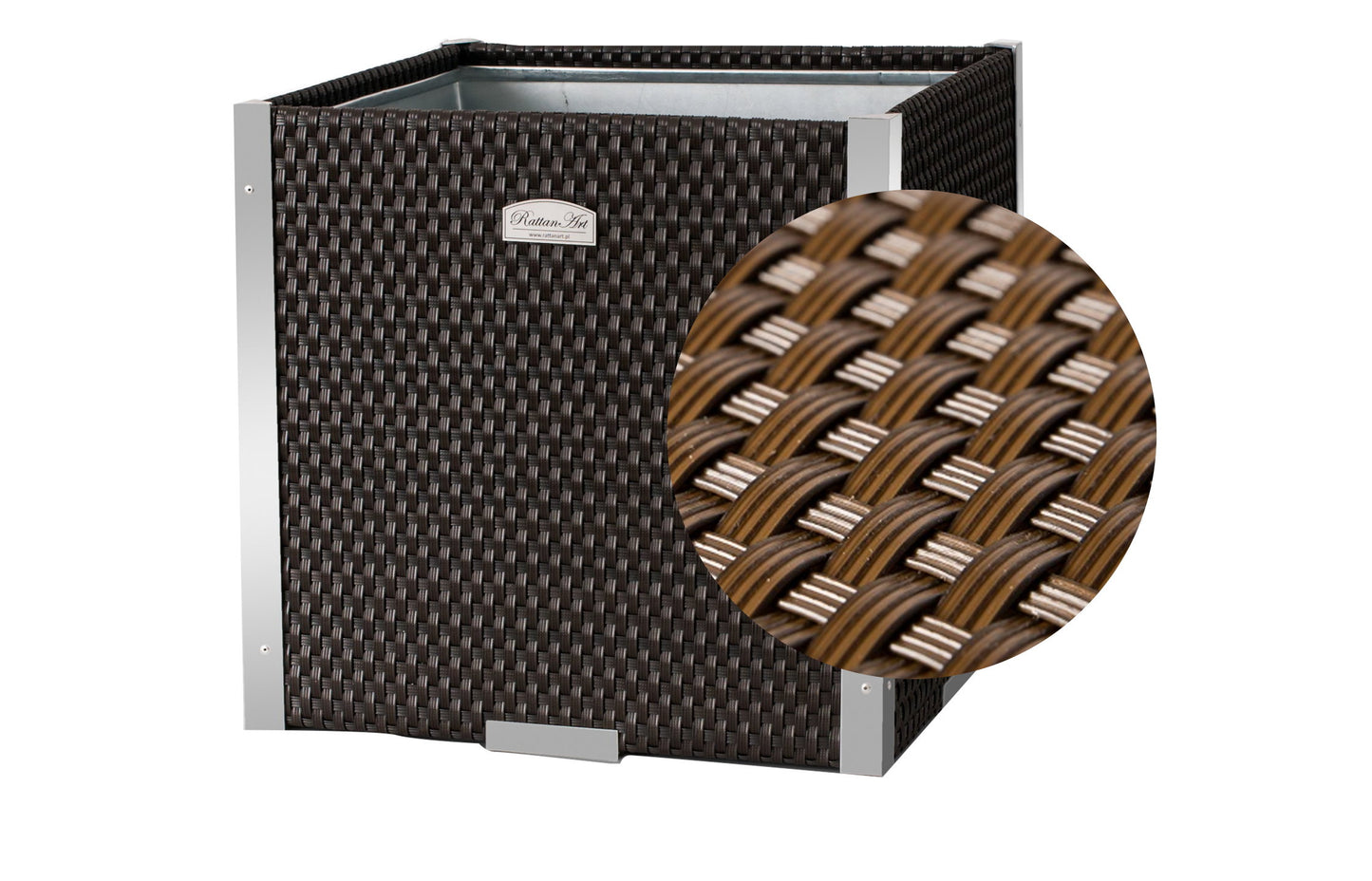 XL Polyrattan Pflanzgefäß Pflanzkübel Blumentopf Blumenkübel Übertopf Hochbeet