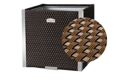 XL Polyrattan Pflanzgefäß Pflanzkübel Blumentopf Blumenkübel Übertopf Hochbeet