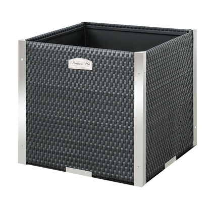 XL Polyrattan Pflanzgefäß Pflanzkübel Blumentopf Blumenkübel Übertopf Hochbeet