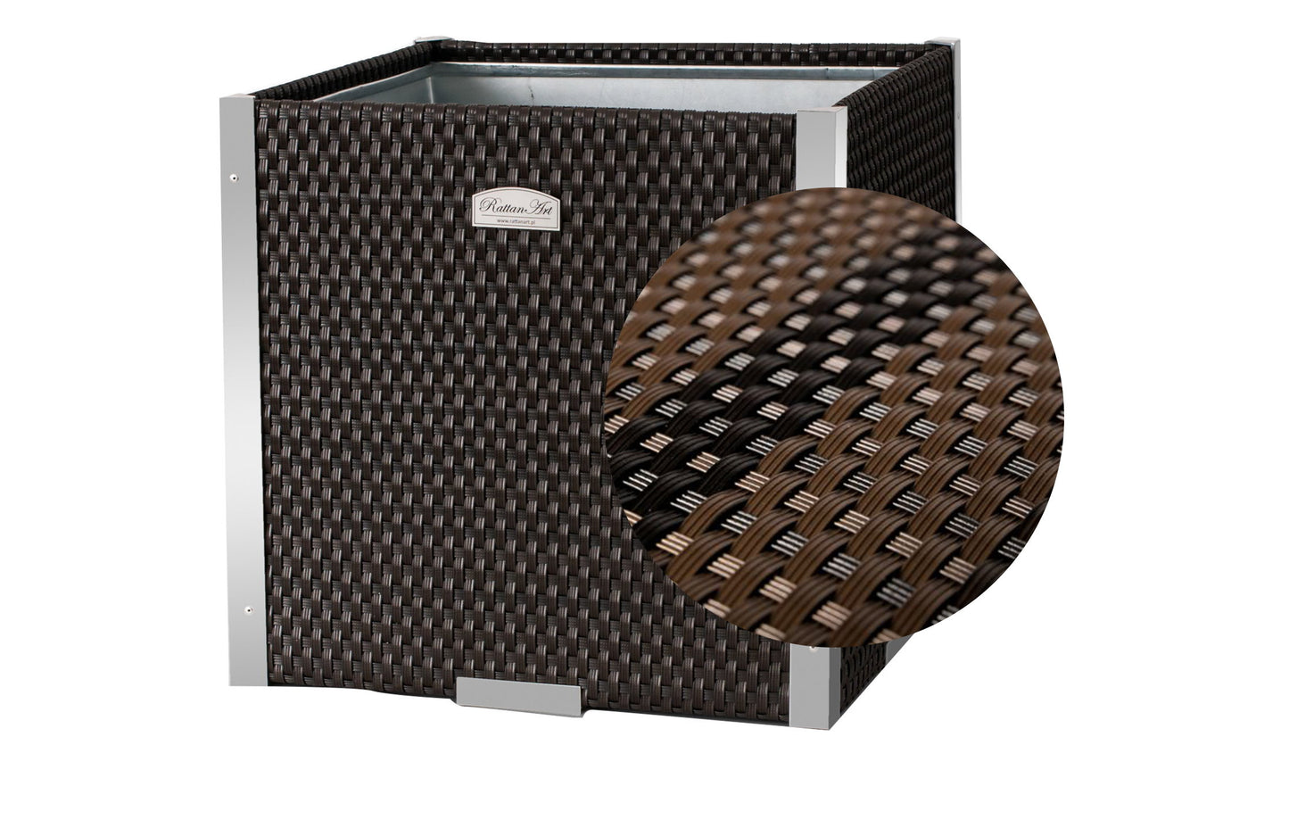 XL Polyrattan Pflanzgefäß Pflanzkübel Blumentopf Blumenkübel Übertopf Hochbeet
