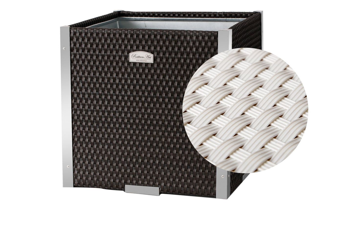 XL Polyrattan Pflanzgefäß Pflanzkübel Blumentopf Blumenkübel Übertopf Hochbeet