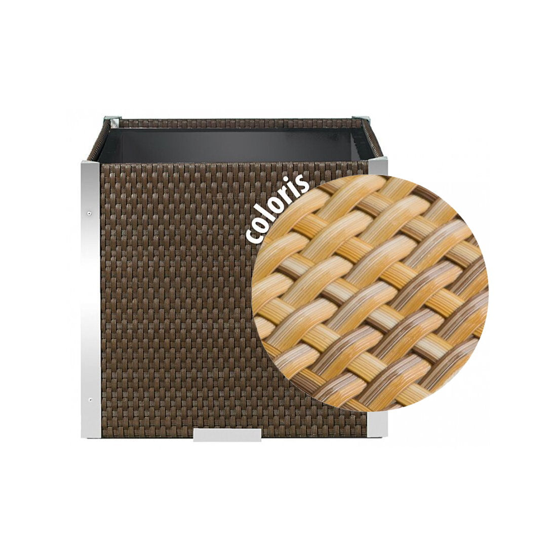 XL Polyrattan Pflanzgefäß Pflanzkübel Blumentopf Blumenkübel Übertopf Hochbeet