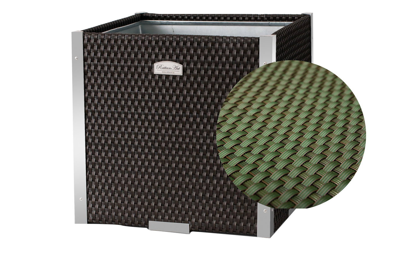 XL Polyrattan Pflanzgefäß Pflanzkübel Blumentopf Blumenkübel Übertopf Hochbeet