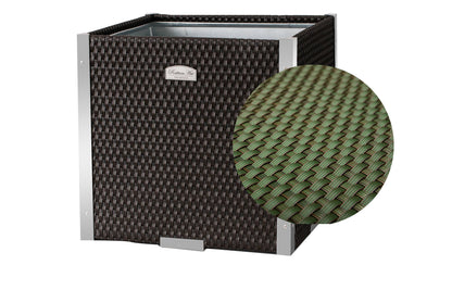 XL Polyrattan Pflanzgefäß Pflanzkübel Blumentopf Blumenkübel Übertopf Hochbeet