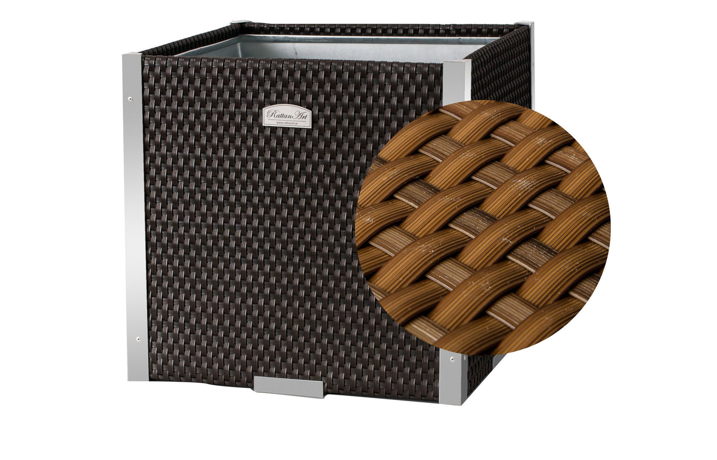 XL Polyrattan Pflanzgefäß Pflanzkübel Blumentopf Blumenkübel Übertopf Hochbeet