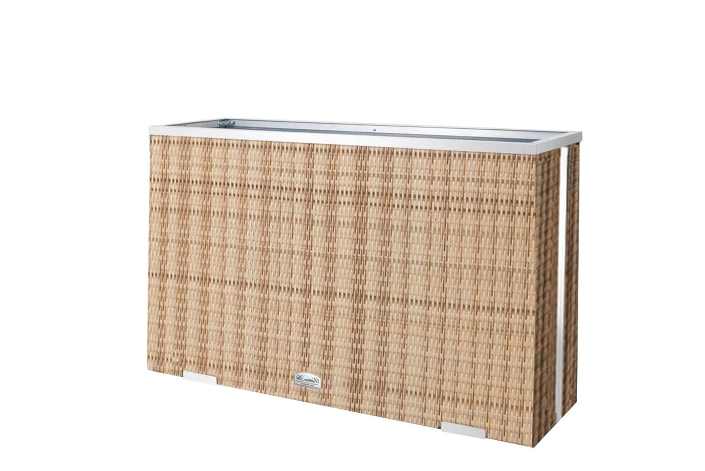 XL Polyrattan Pflanzgefäß 100cm Pflanzkübel Blumentopf Kübel Übertopf Hochbeet