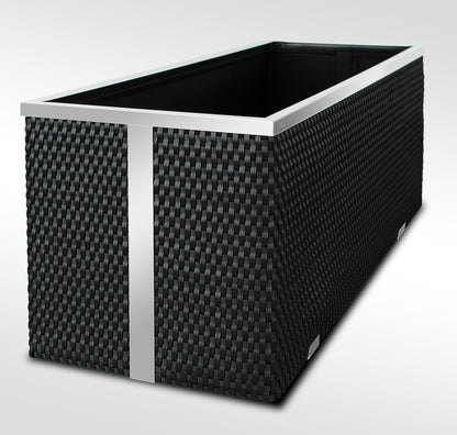 XL Polyrattan Pflanzgefäß 108cm Pflanzkübel Blumentopf Kübel Übertopf Hochbeet