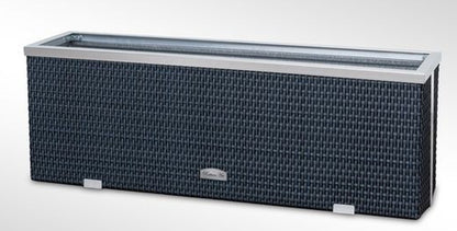 XL Polyrattan Pflanzgefäß 108cm Pflanzkübel Blumentopf Kübel Übertopf Hochbeet