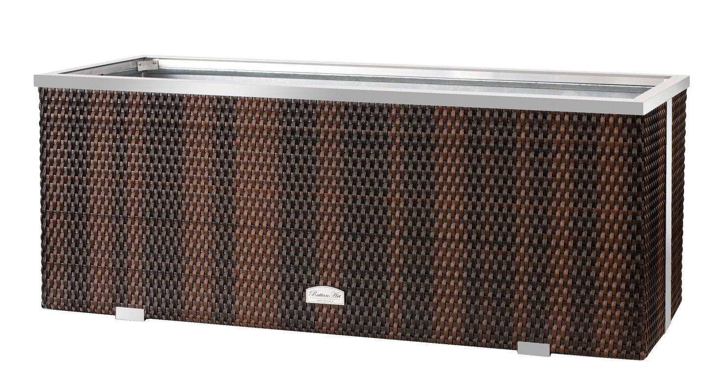 XL Polyrattan Pflanzgefäß 108cm Pflanzkübel Blumentopf Kübel Übertopf Hochbeet