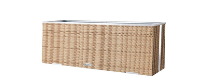 XL Polyrattan Pflanzgefäß 108cm Pflanzkübel Blumentopf Kübel Übertopf Hochbeet