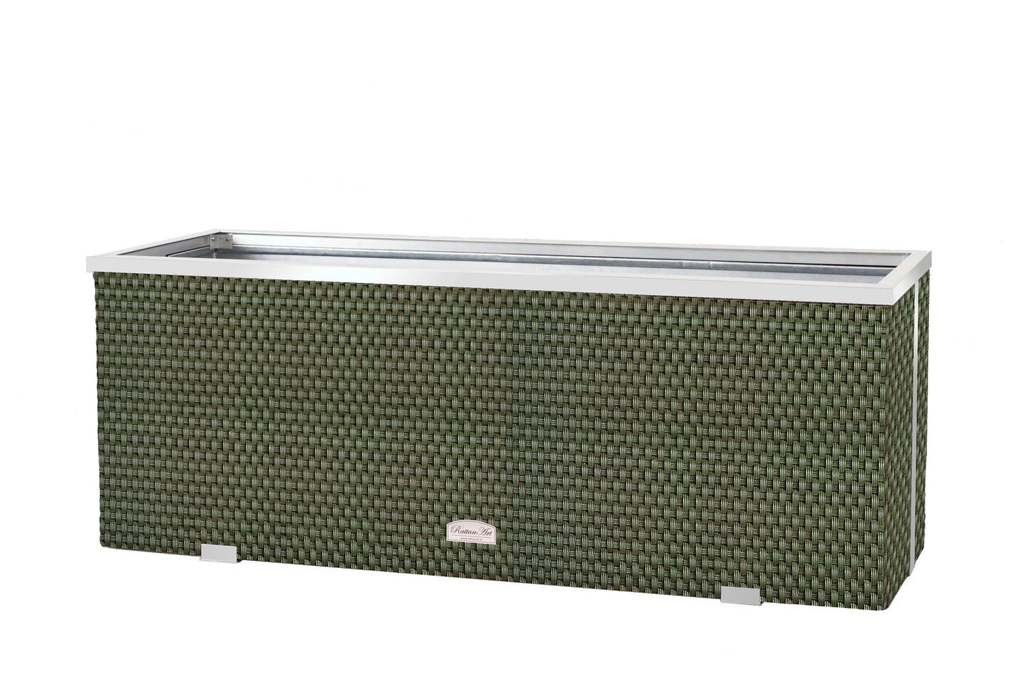 XL Polyrattan Pflanzgefäß 108cm Pflanzkübel Blumentopf Kübel Übertopf Hochbeet
