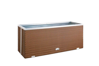 XL Polyrattan Pflanzgefäß 108cm Pflanzkübel Blumentopf Kübel Übertopf Hochbeet