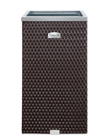 XL Polyrattan Pflanzgefäß Pflanzkübel Blumentopf Blumenkübel Übertopf Hochbeet