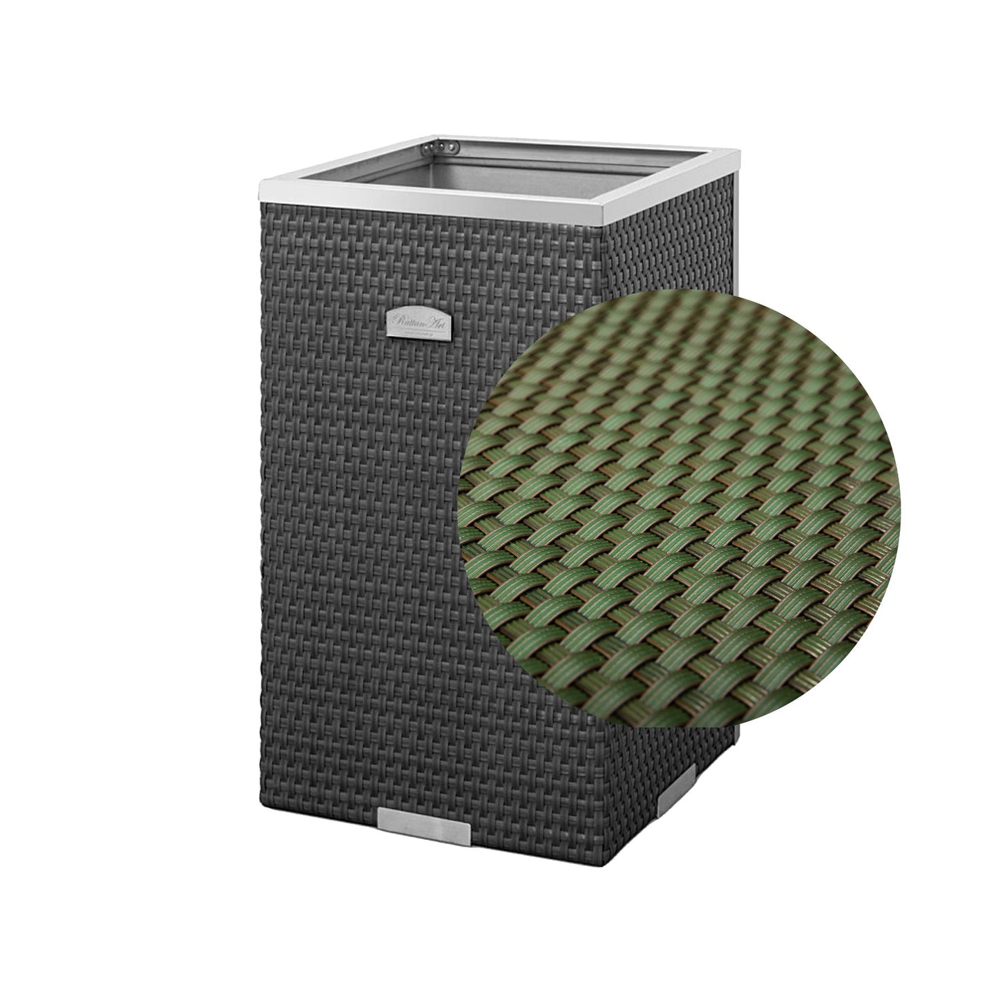 XL Polyrattan Pflanzgefäß Pflanzkübel Blumentopf Blumenkübel Übertopf Hochbeet