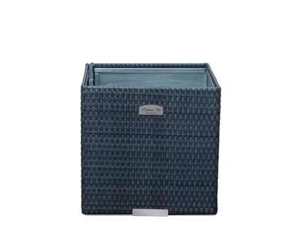 XL Polyrattan Pflanzgefäß Pflanzkübel Blumentopf Blumenkübel Übertopf Hochbeet