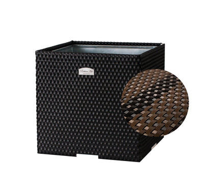 XL Polyrattan Pflanzgefäß Pflanzkübel Blumentopf Blumenkübel Übertopf Hochbeet