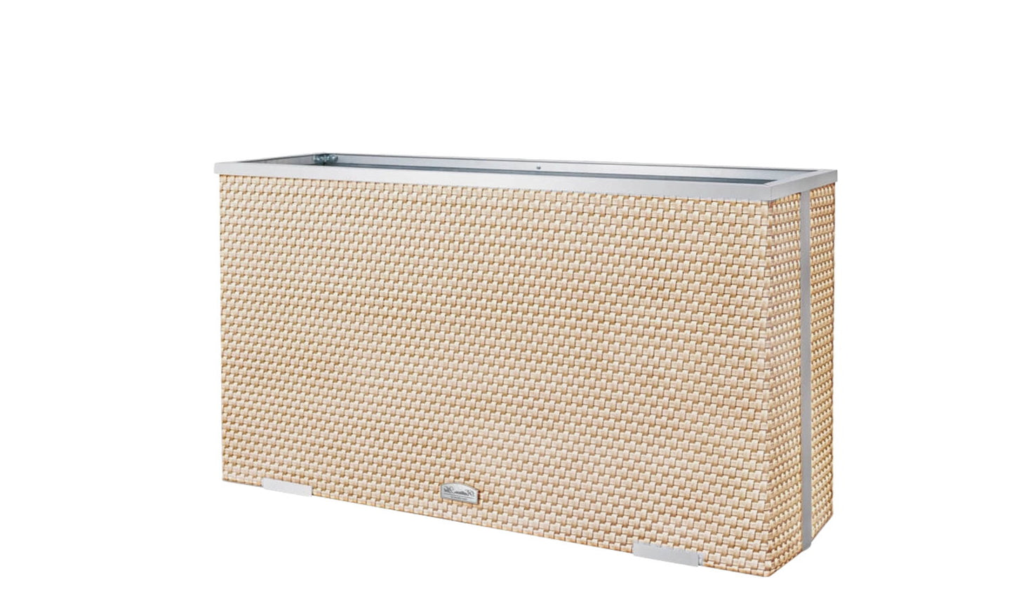 XL Polyrattan Pflanzgefäß Pflanzkübel Blumentopf Blumenkübel Übertopf Hochbeet