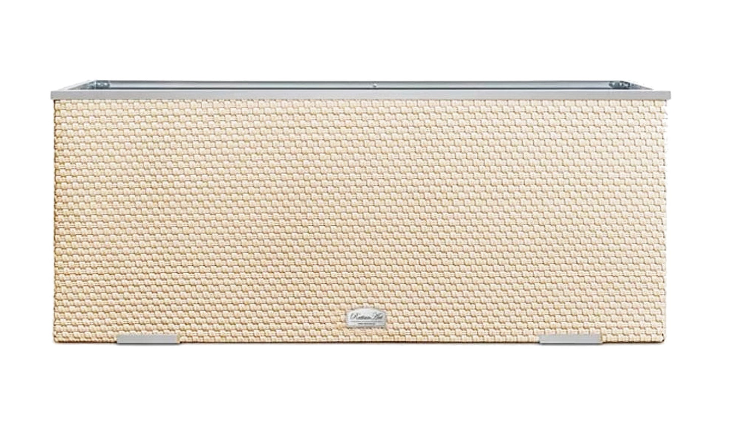 XL Polyrattan Alu Pflanzgefäß 98cm Pflanzkübel Blumentopf Blumenkübel Hochbeet