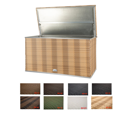 Premium Gartenbox Polyrattan Auflagenbox Kissenbox Gartentruhe Aufbewahrungs