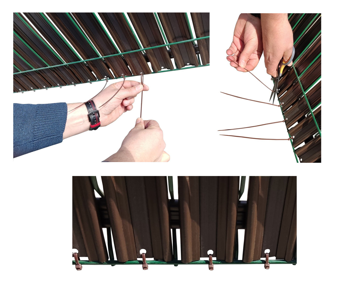 Zaun PVC Sichtschutzstreifen vertikal 153x250cm Grün Sichtschutz Kunststoff