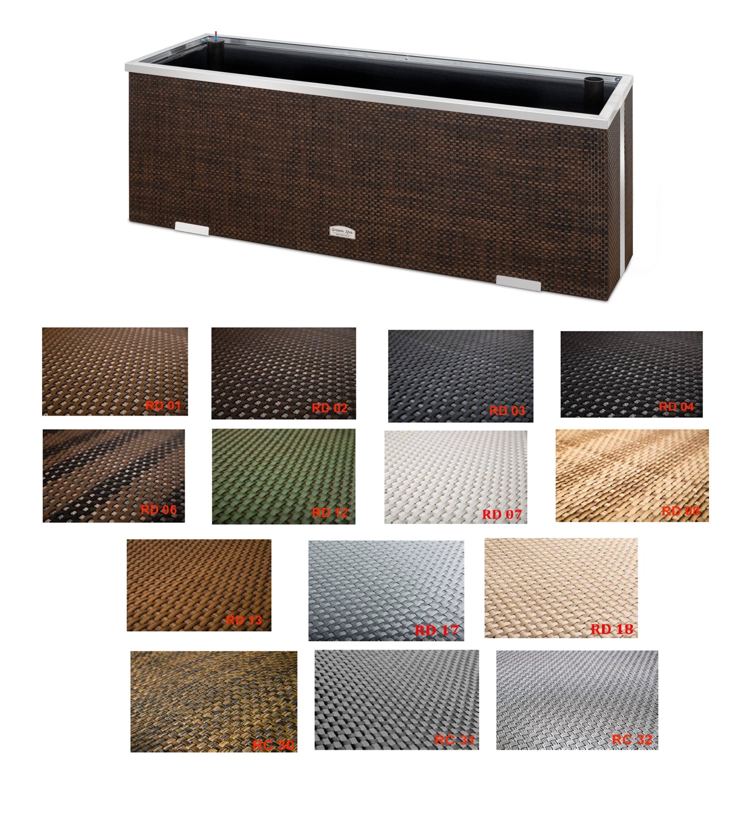 XL Polyrattan Pflanzkübel 95cm Selbstbewässerung Blumentopf Blumenkübel Hochbeet