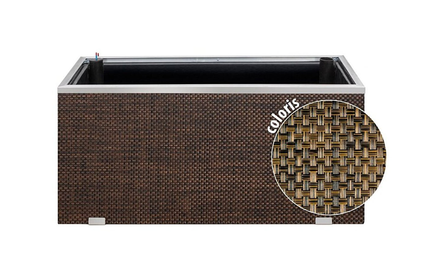 XL Polyrattan Pflanzkübel 95cm Selbstbewässerung Blumentopf Blumenkübel Hochbeet