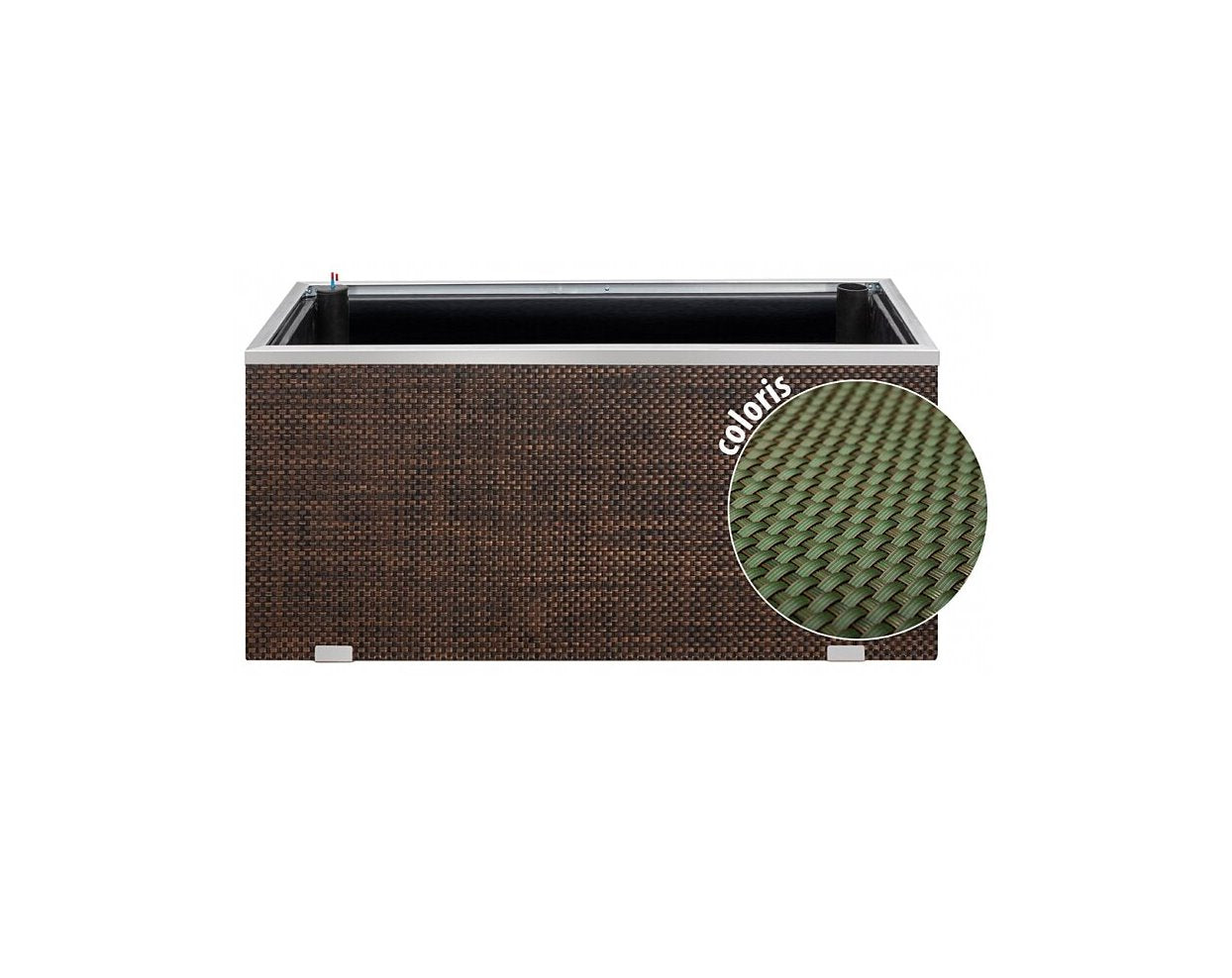 XL Polyrattan Pflanzkübel 95cm Selbstbewässerung Blumentopf Blumenkübel Hochbeet
