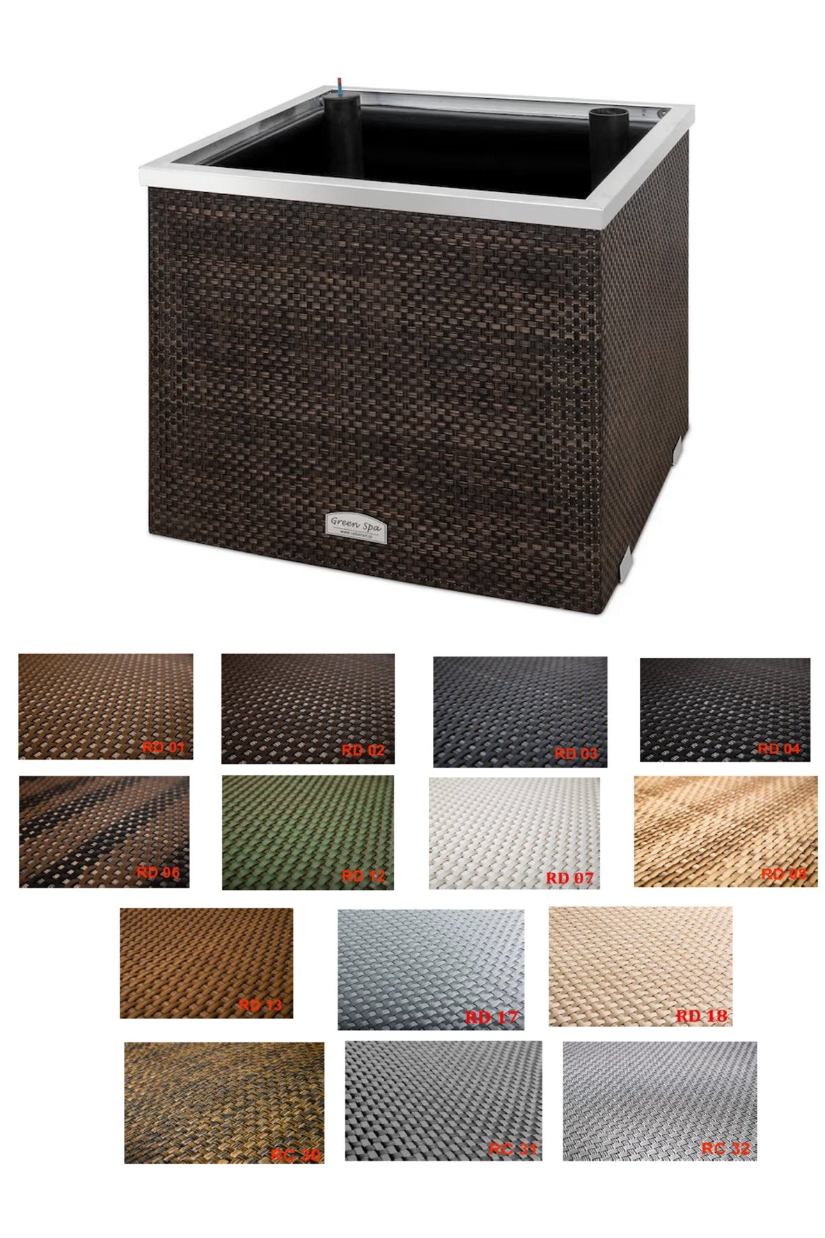 XL Polyrattan Pflanzkübel mit Selbstbewässerung Blumentopf Blumenkübel Hochbeet
