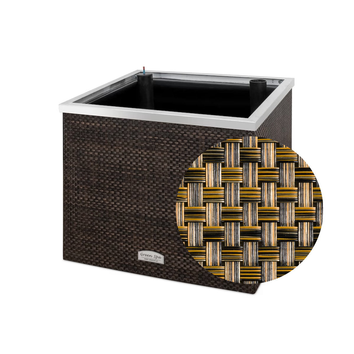 XL Polyrattan Pflanzkübel mit Selbstbewässerung Blumentopf Blumenkübel Hochbeet