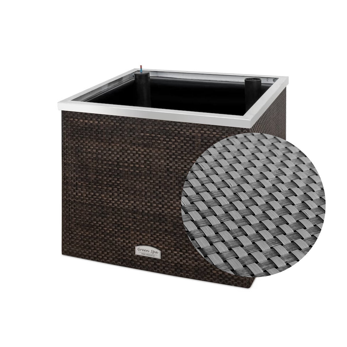 XL Polyrattan Pflanzkübel mit Selbstbewässerung Blumentopf Blumenkübel Hochbeet