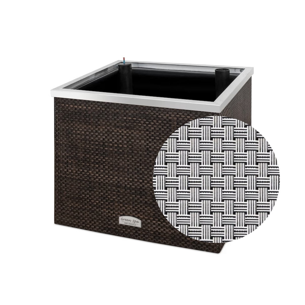 XL Polyrattan Pflanzkübel mit Selbstbewässerung Blumentopf Blumenkübel Hochbeet