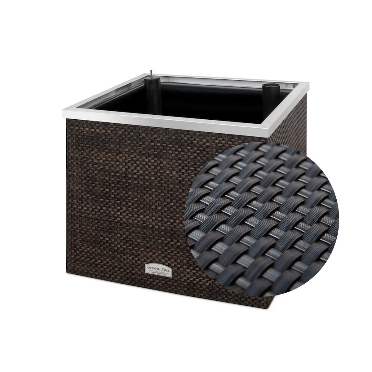 XL Polyrattan Pflanzkübel mit Selbstbewässerung Blumentopf Blumenkübel Hochbeet