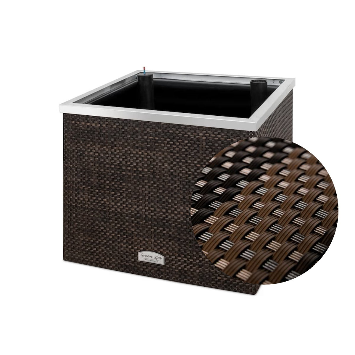 XL Polyrattan Pflanzkübel mit Selbstbewässerung Blumentopf Blumenkübel Hochbeet