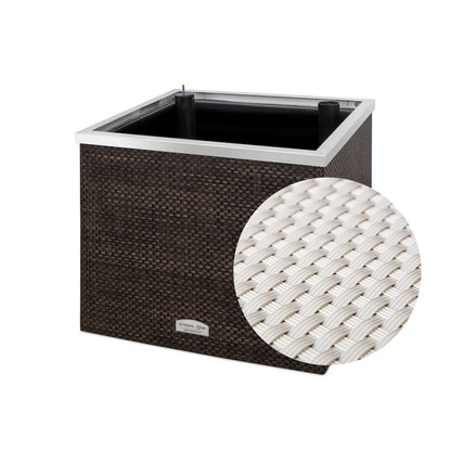 XL Polyrattan Pflanzkübel mit Selbstbewässerung Blumentopf Blumenkübel Hochbeet