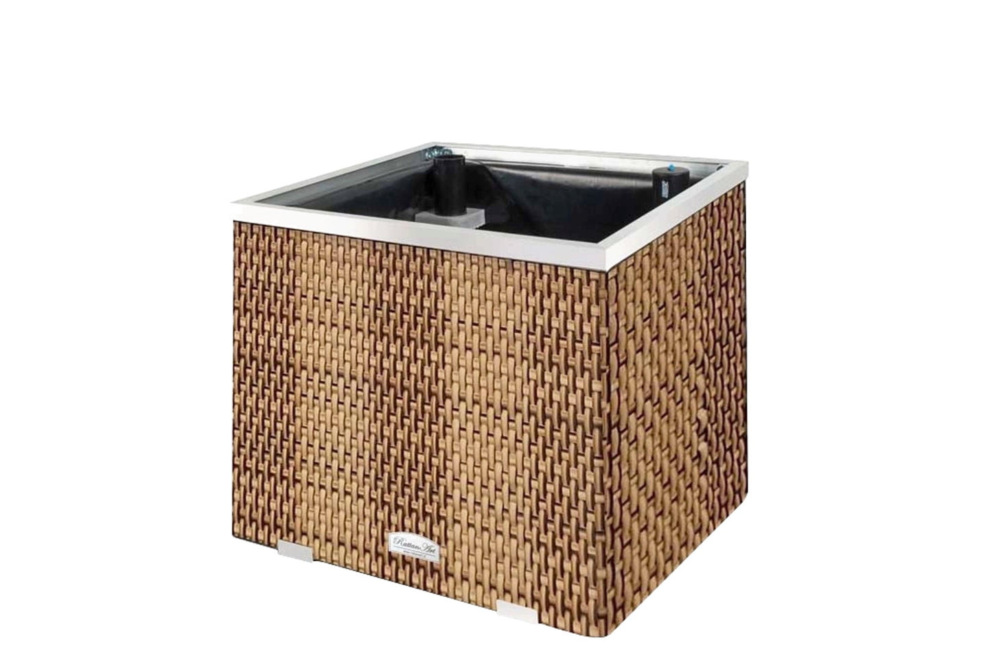 XL Polyrattan Pflanzkübel mit Selbstbewässerung Blumentopf Blumenkübel Hochbeet