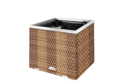 XL Polyrattan Pflanzkübel mit Selbstbewässerung Blumentopf Blumenkübel Hochbeet