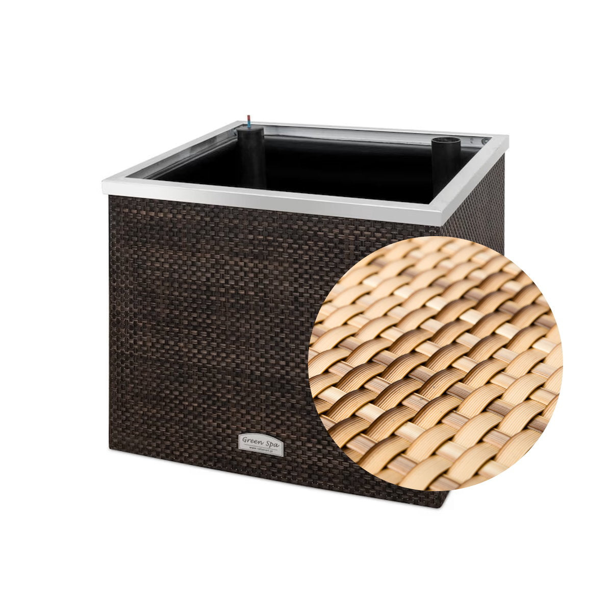 XL Polyrattan Pflanzkübel mit Selbstbewässerung Blumentopf Blumenkübel Hochbeet