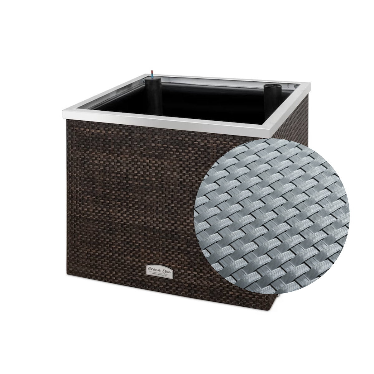 XL Polyrattan Pflanzkübel mit Selbstbewässerung Blumentopf Blumenkübel Hochbeet