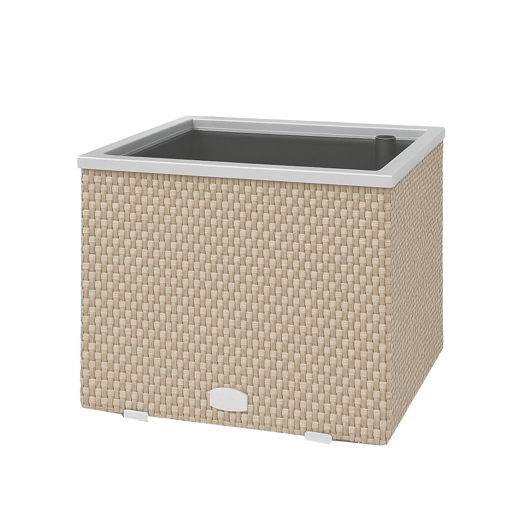 XL Polyrattan Pflanzkübel mit Selbstbewässerung Blumentopf Blumenkübel Hochbeet