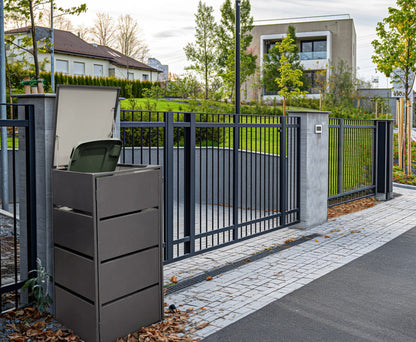 Premium Lamellen Mülltonnenbox Anthrazit Aufbewahrung Mülltonnen Box Verkleidung
