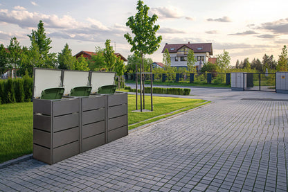 Premium Lamellen Mülltonnenbox Anthrazit Aufbewahrung Mülltonnen Box Verkleidung