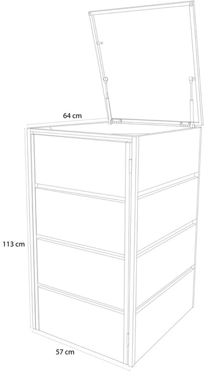 Premium Lamellen Mülltonnenbox Anthrazit Aufbewahrung Mülltonnen Box Verkleidung